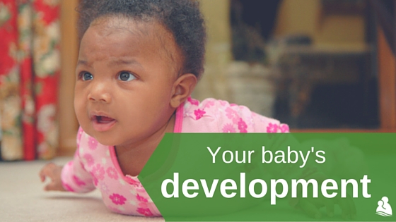 Your baby's development: baby doing tummy time on floor