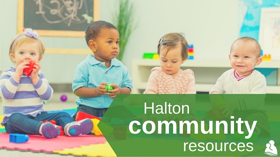 Halton community resources: 4 toddlers sitting together for circle time