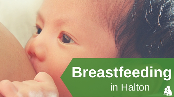 Breastfeeding in Halton: Close up of baby breastfeeding