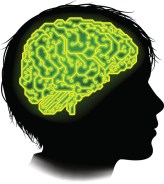 Electrical Circuit Brain Child Concept