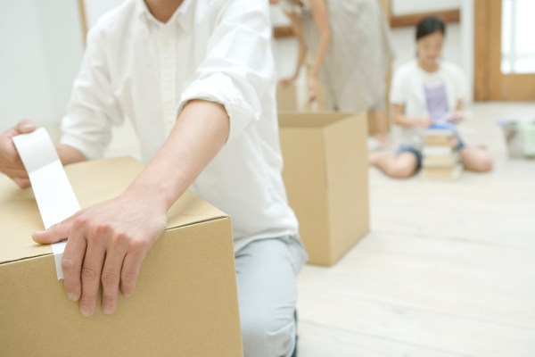 Family getting ready to move